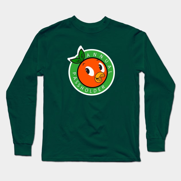 Orange Bird Annual Passholder Long Sleeve T-Shirt by EnchantedTikiTees